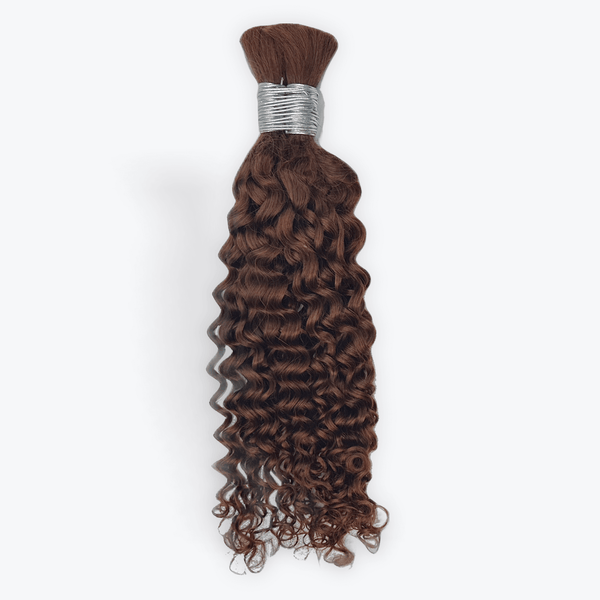 Human braiding hair bundle in color 4, 100g, 14" 18" 22" 26", boho knotless style, 100% human hair.