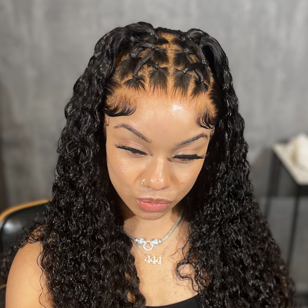 13x6 HD Lace Frontal Wig Natural Black 200% Density Full Frontal Wig