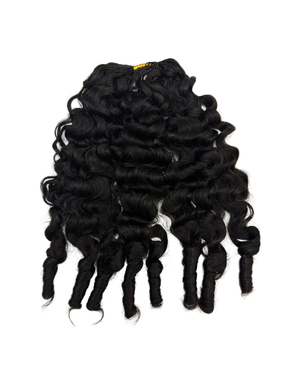 Miracle Knots - Feather Crochet Human Hair - Natural Black - 60 Grams Pack Pre-Separated