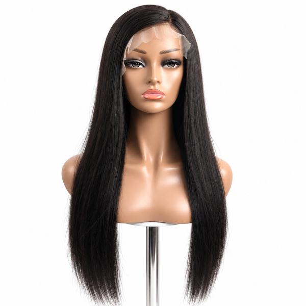 13x6 HD Lace Frontal Wig Natural Black 200% Density Full Frontal Wig