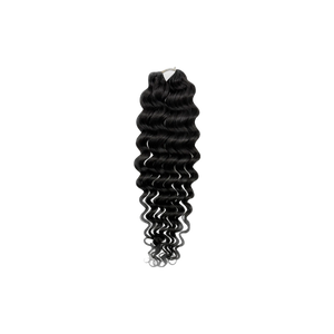 Miracle Knots - Feather Crochet Human Hair - Natural Black - 60 Grams Pack Pre-Separated with soft waves.