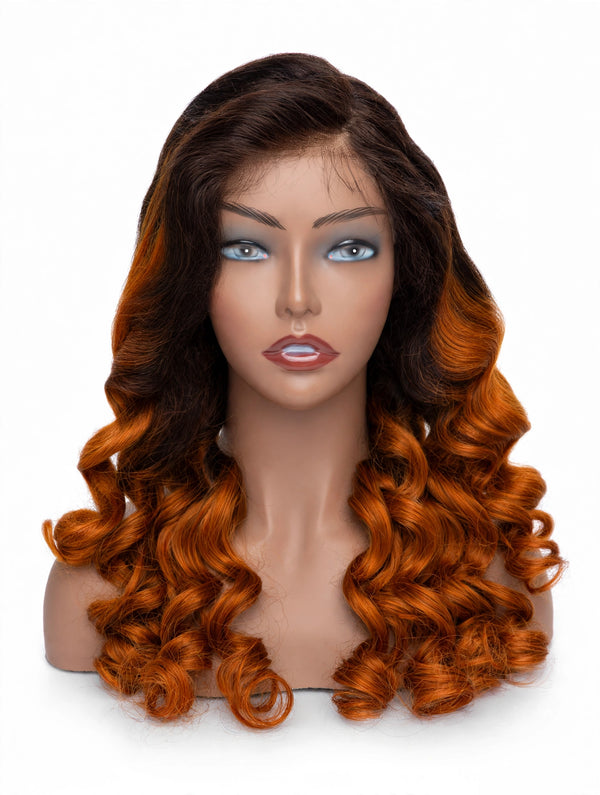 Ombré Ginger #2/350 13X6 Lace Frontal Wig HD Lace 250% Density Pumpkin Spice Holiday Edition