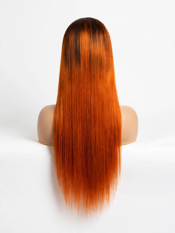 Ombré Ginger #2/350 13X6 Lace Frontal Wig HD Lace 250% Density Pumpkin Spice Holiday Edition