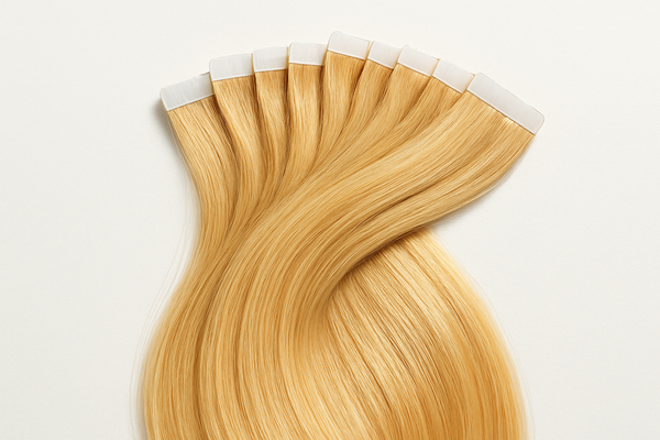 tape in exyension blonde color