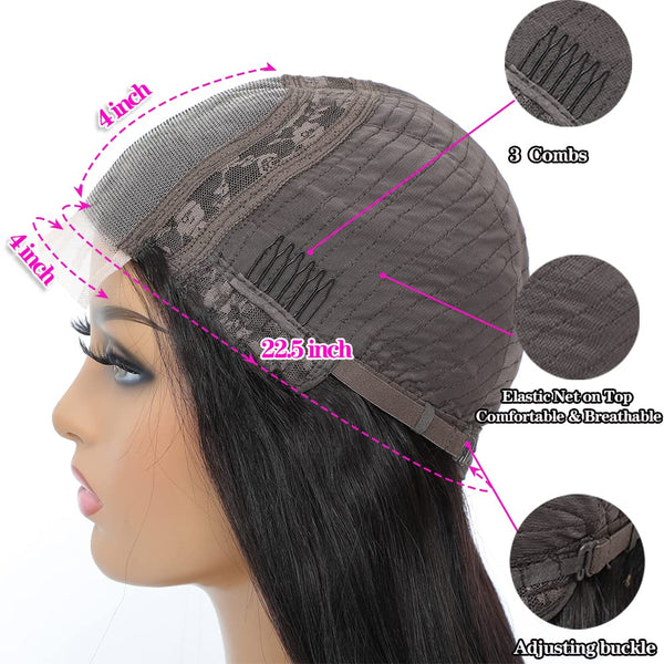 HD Lace 4X4 Closure Wig 180% Density