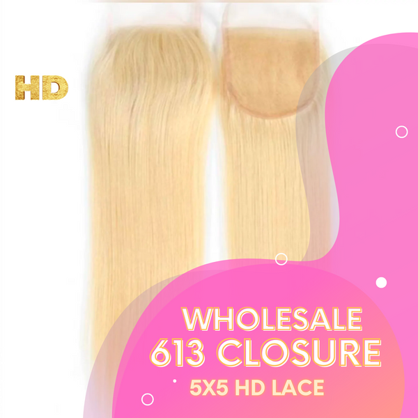 Wholesale 613 Blonde 5x5 HD Lace Closure