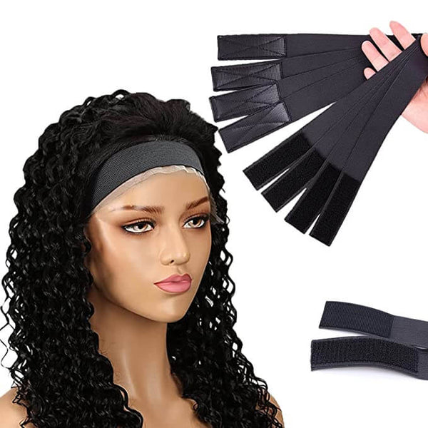 Elastic band for lace frontal melt, 100% human hair quality, perfect for securing wigs and achieving a natural look.