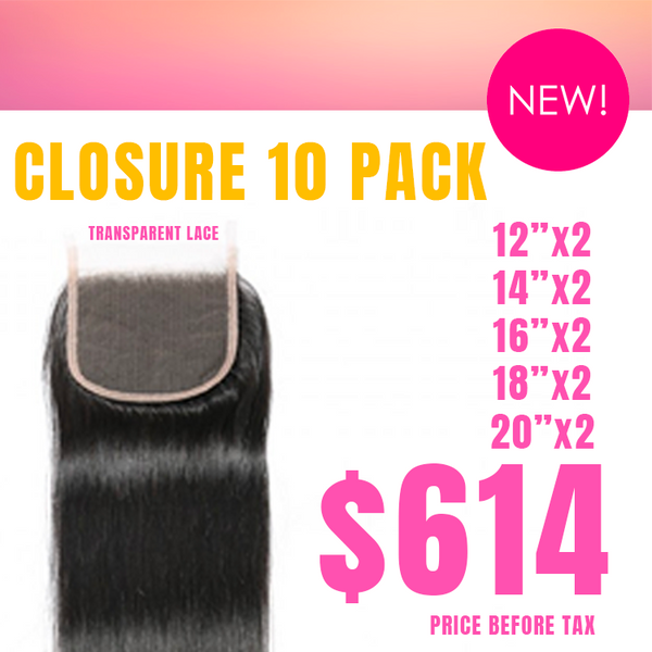 10 Closure Pack - Transparent - $614